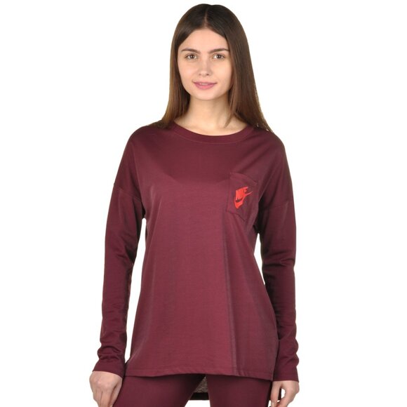 Nike 'Signal' Long Sleeve Tee - Shade 091 'Carbon Heather' Grey - Women's XL - Picture 3 of 12